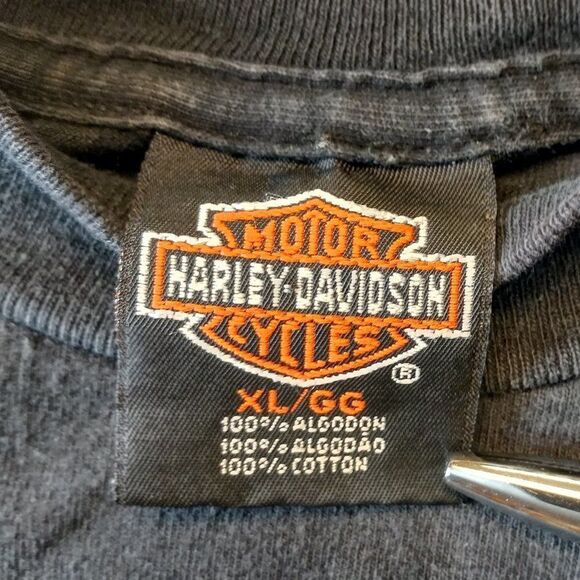Harley Davidson Motor Cycle Men's Black Long sleeve XL T-shirt Read - Picture 2 of 8